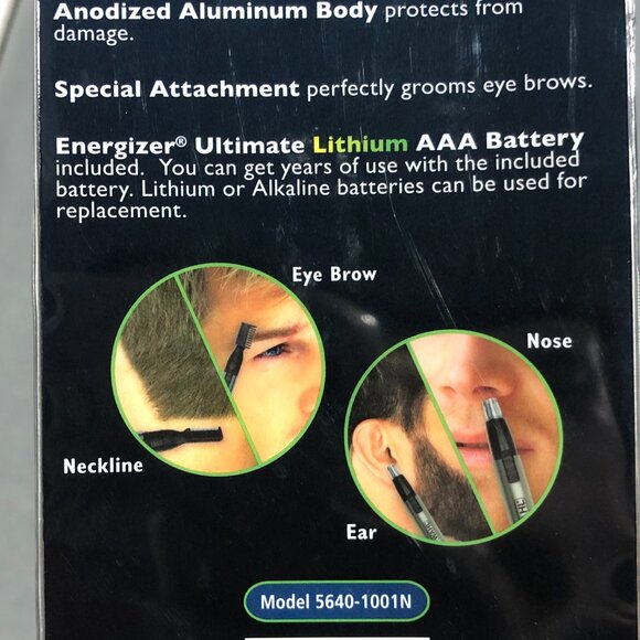 WAHL 2-In-1 Nose Ear Hair Wet/Dry Trimmer Detailer - Picture 7 of 7